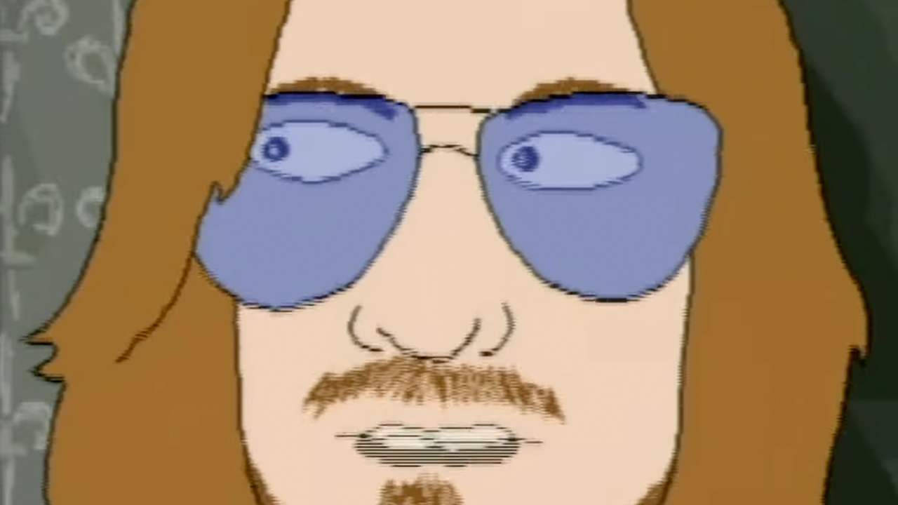 Mitch Hedberg as a cartoon on Dr. Katz