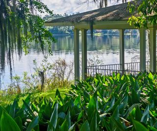 Gazebo by lake