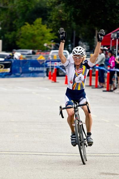 Susan Butler (Hudz - Subaru) celebrates her victory.