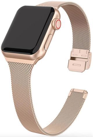 Swees Stainless Steel Thing Band Rose Gold Apple Watch Render Cropped