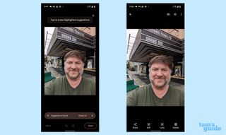 Google Pixel 6's magic eraser feature highlights objects to remove from your shots