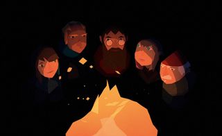 Eran Hilleli characters around a campfire