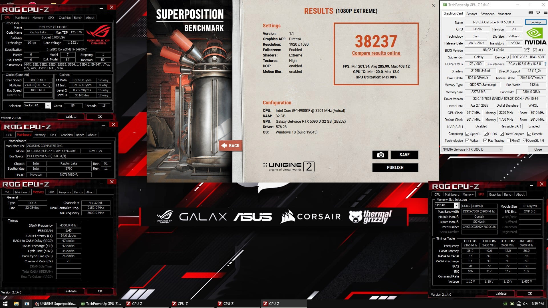 Superposition benchmark results.