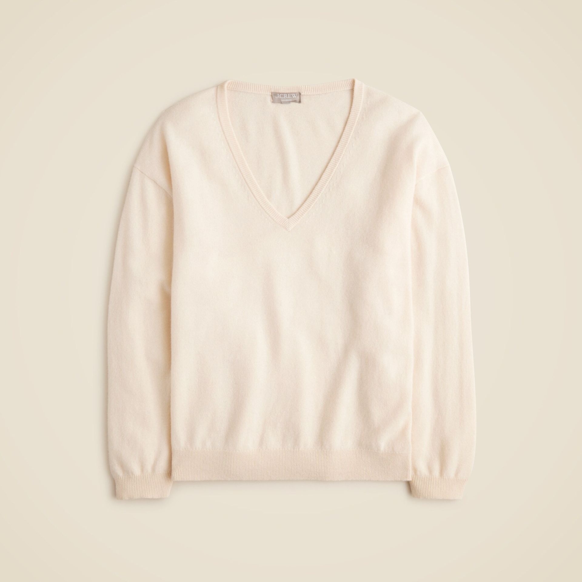 j.crew, Cashmere Relaxed V-Neck Sweater
