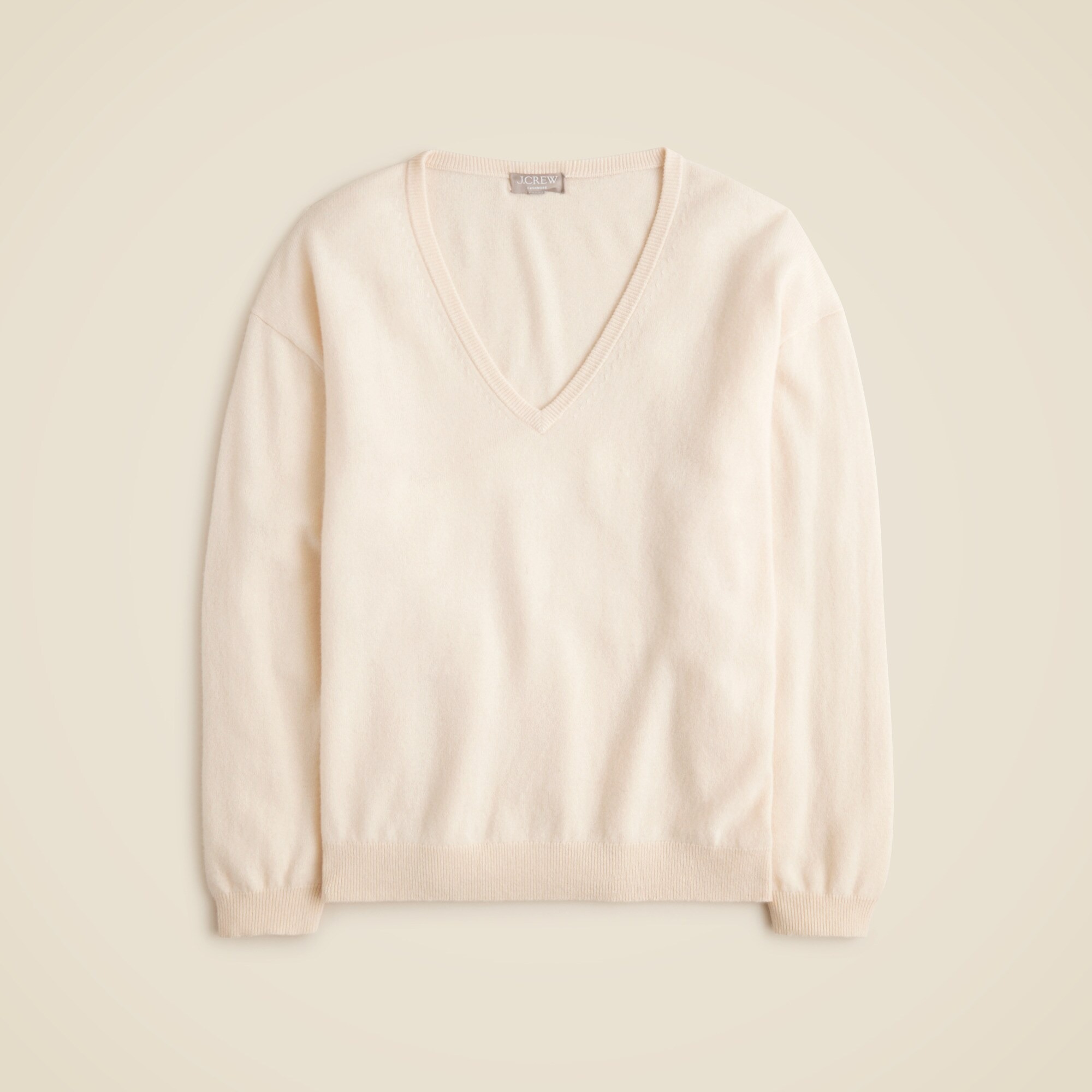 j.crew, Cashmere Relaxed V-Neck Sweater