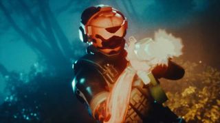 Marathon Sentinel shell firing a rifle in the dark