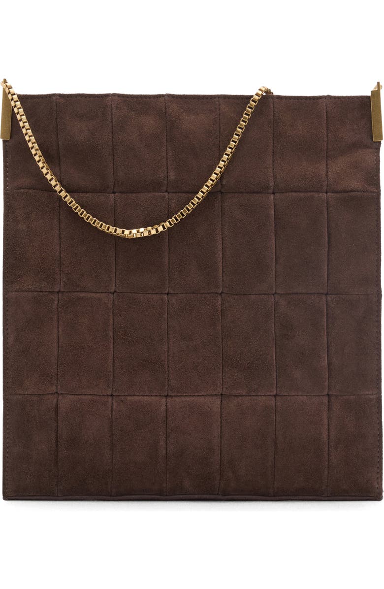 Quilted Suede Shoulder Bag