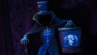 The legendary Hatbox Ghost materializing within the Haunted Mansion at Walt Disney World Resort's Liberty Square at Magic Kingdom Park in Lake Buena Vista, Fla. 