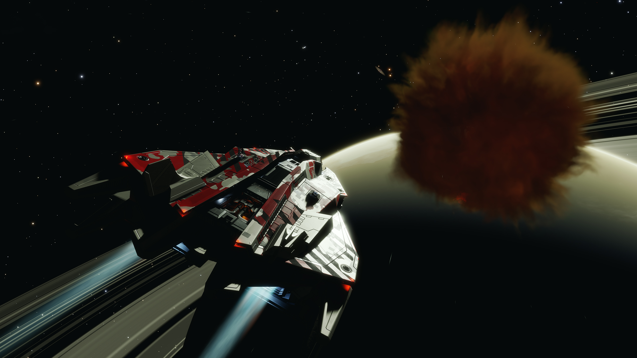 Spaceships fighting alien ships