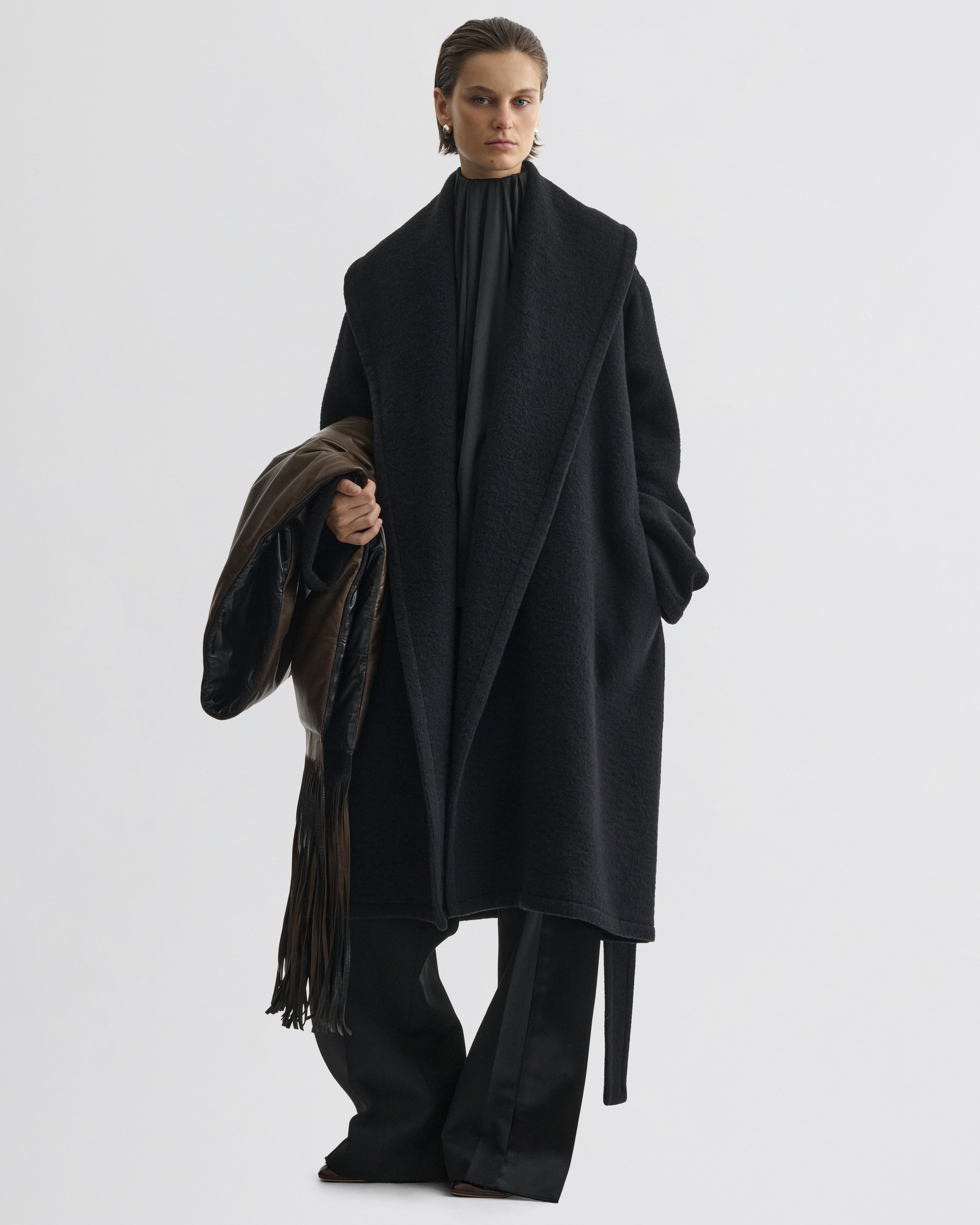 Robe Coat | Black Cashmere