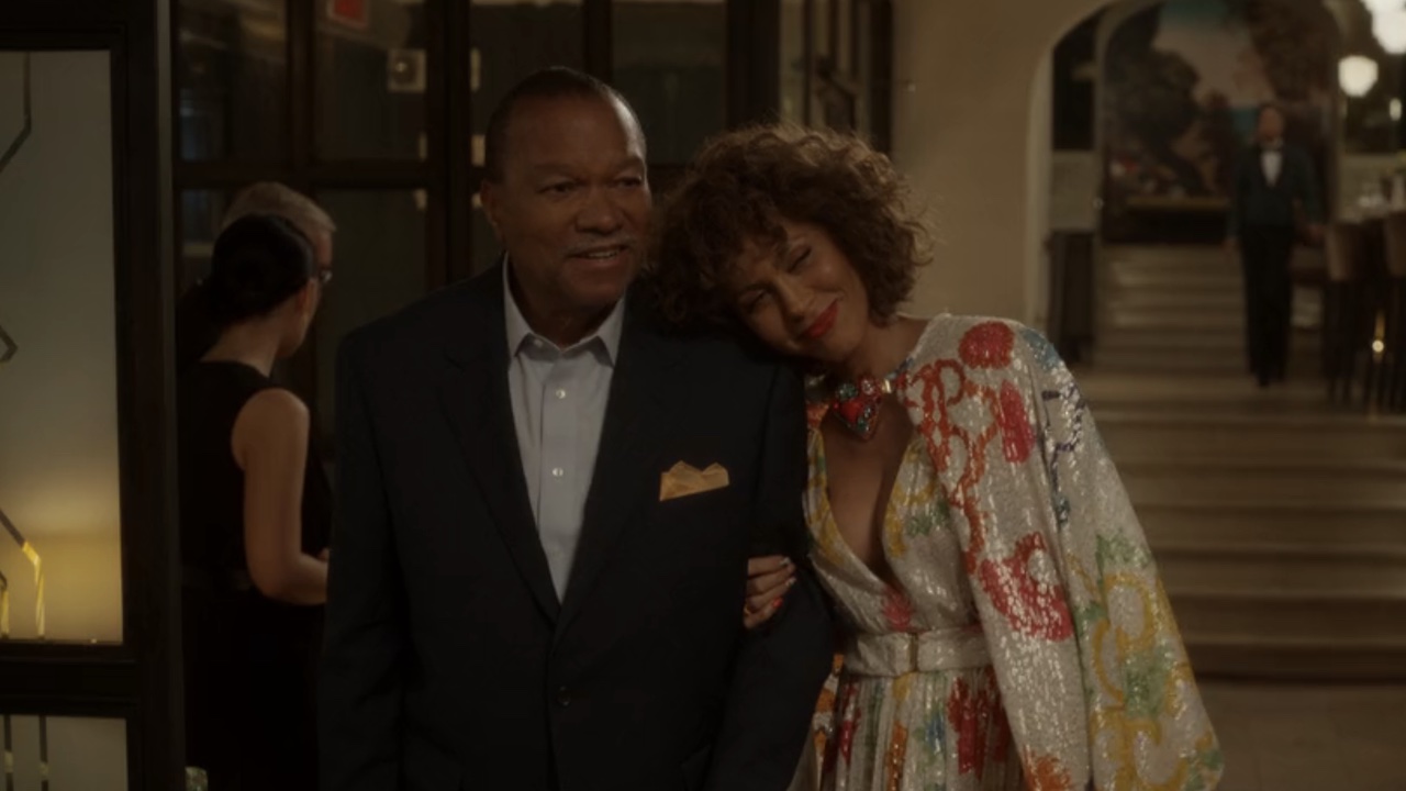 Lisa Todd Wexley and her father in And Just Like That