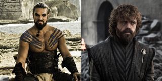 Jason Momoa and Peter Dinklage in Game of Thrones