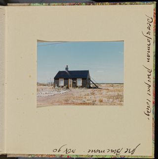 Derek Jarman's notebooks include a picture of Prospect Cottage before the garden grew. ©Tate