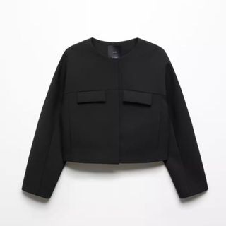 Mango black cropped blazer