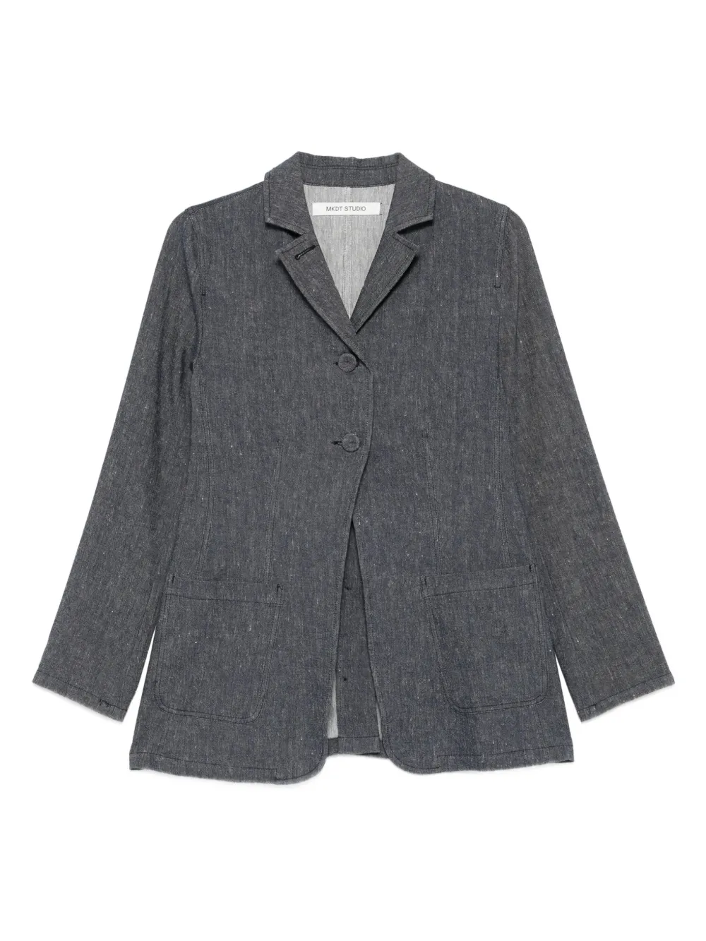 Mark Kenly Domino Tan Robin Button-Fastening Blazer | 36