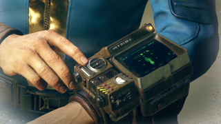 A close-up of a Pip Boy from the Fallout tabletop RPG.