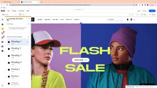 Wix's drag-and-drop editor in action