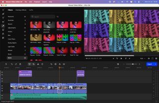 Screenshots of the Movavi Video Editor 2024 software