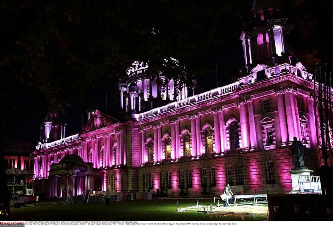 Belfast was lit up in pink for the Giro
