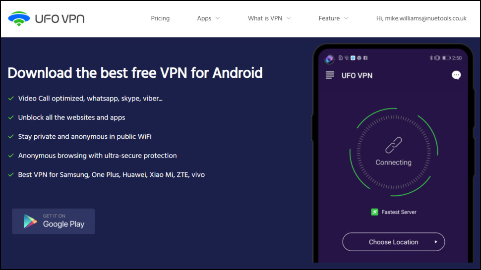 UFO VPN Android App