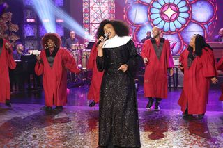 Jennifer Hudson performed a song from Sister Act in costume during the show’s Halloween episode. 