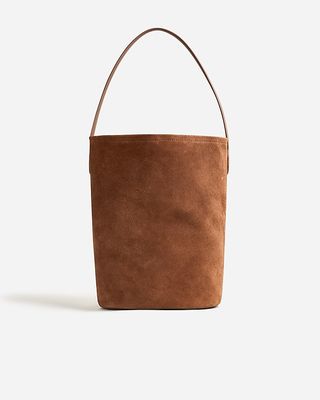 Berkeley leather and suede bucket bag