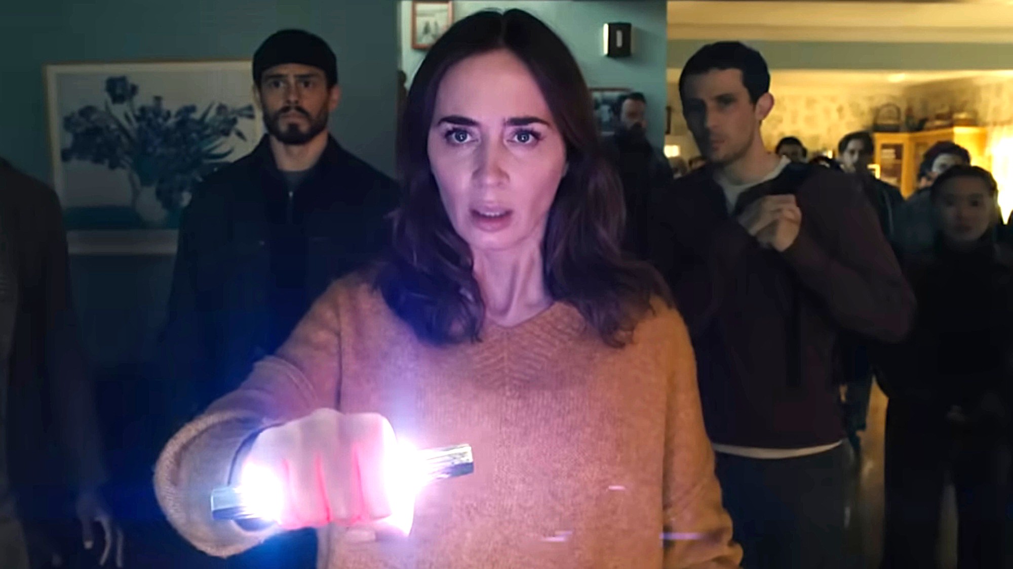 Emily Blunt is shown in a trailer for Disclosure Day.