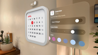 VisionOS 26 calendar widget