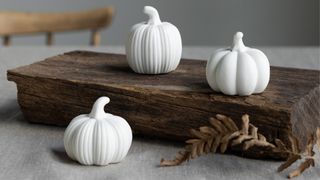 autumn decor ideas pumpkins on wood