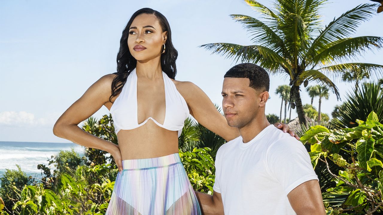 in key art for 90 Day Fianc&eacute;: Love in Paradise season 3