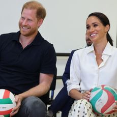 Prince Harry, Duke of Sussex and Meghan, Duchess of Sussex are seen at a Training Session with Invictus Games Team Colombia at the Centro de Rehabilitación Inclusiva during The Duke and Duchess of Sussex's Colombia Visit on August 16, 2024 in Bogota, Colombia.