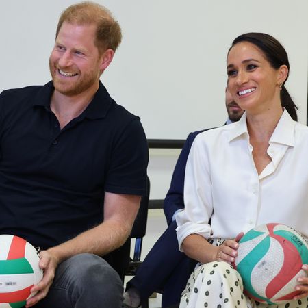 Prince Harry, Duke of Sussex and Meghan, Duchess of Sussex are seen at a Training Session with Invictus Games Team Colombia at the Centro de Rehabilitaci&oacute;n Inclusiva during The Duke and Duchess of Sussex's Colombia Visit on August 16, 2024 in Bogota, Colombia.