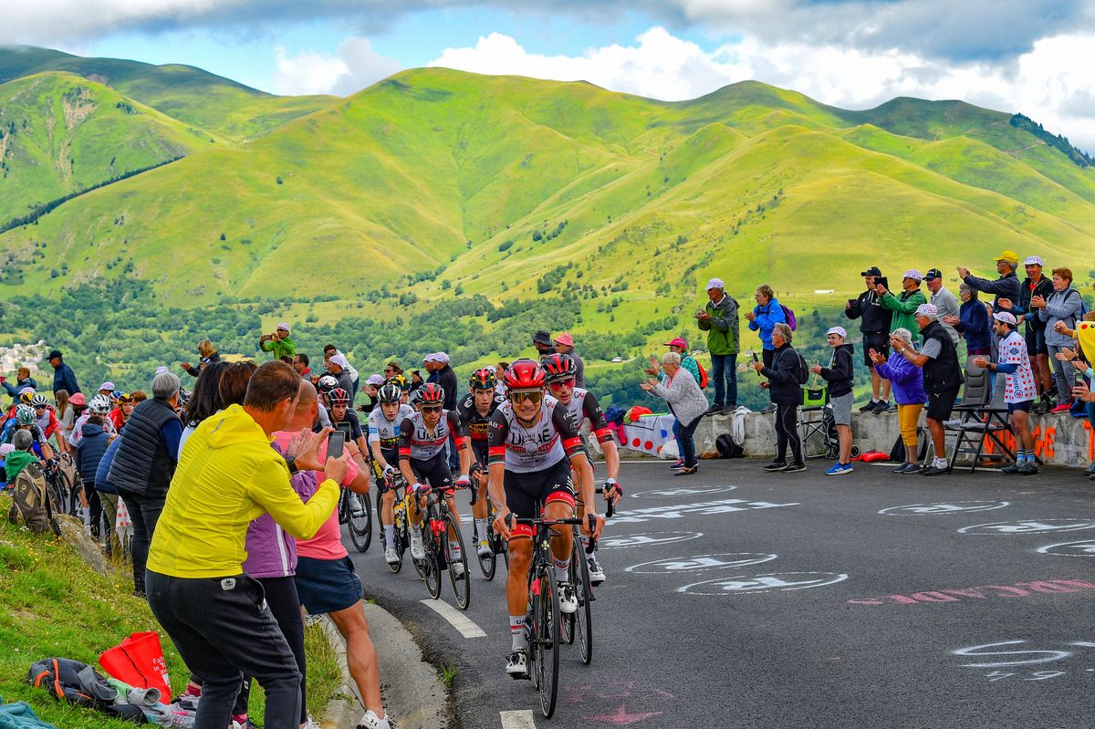 Tour de France 2021 - 108th Edition - 17th stage Muret - Col du Portet 178,4 km - 14/07/2021 - Scenery - Davide Formolo (ITA - UAE Team Emirates) - photo Dario Belingheri/BettiniPhoto&Acirc;&copy;2021