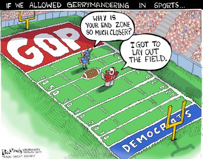 Political cartoon U.S. GOP Democrats gerrymandering