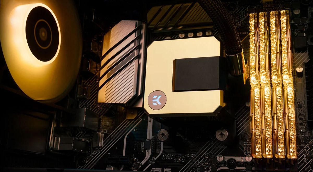 EKWB launches a golden liquid cooler for users 'who want their PCs