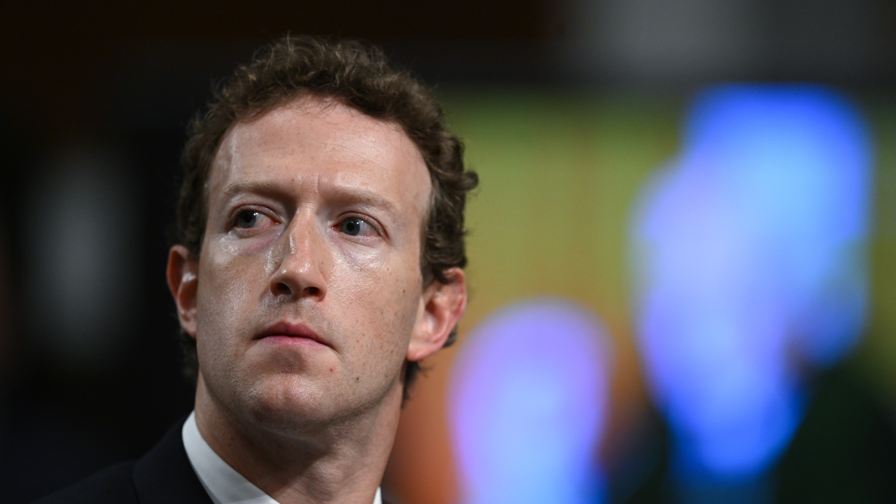 CEO of Meta, Mark Zuckerberg is seen during a Senate Judiciary Committee hearing with representatives of social media companies at the Dirksen Senate Office Building on Wednesday January 31, 2024 in Washington, DC.
