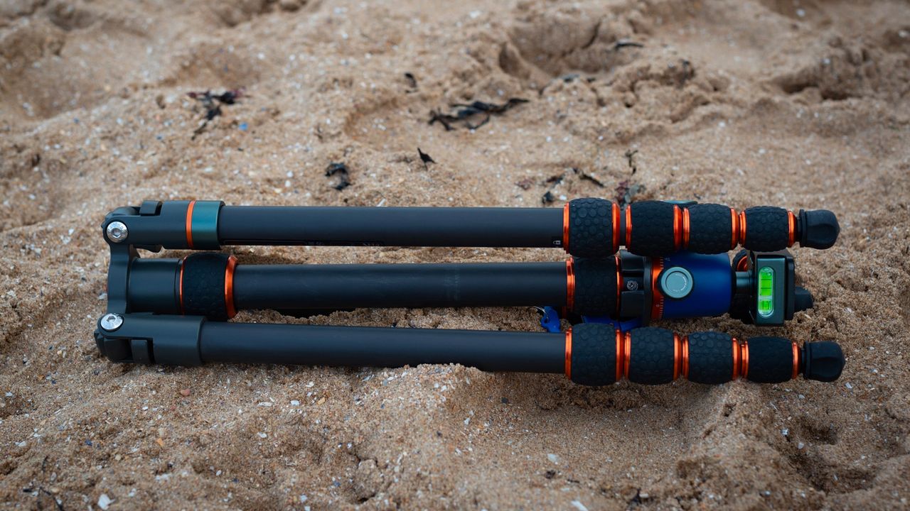 3 Legged Thing Punks Brian Tripod on a beach