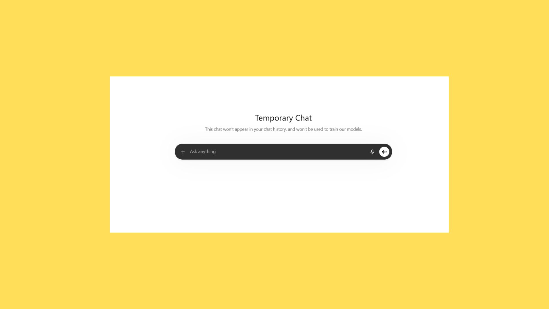 ChatGPT temporary chat