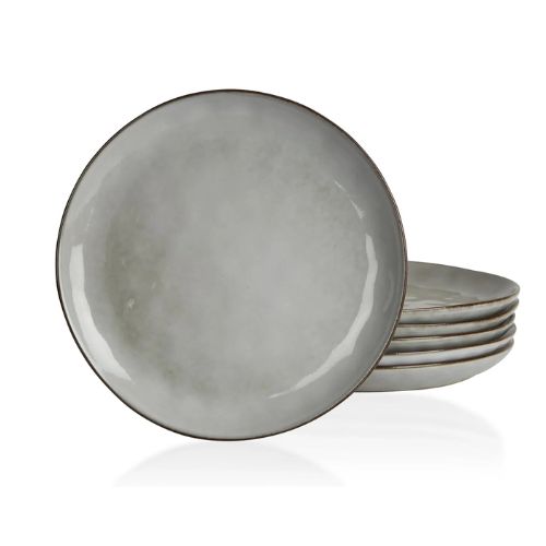 Round gray plate