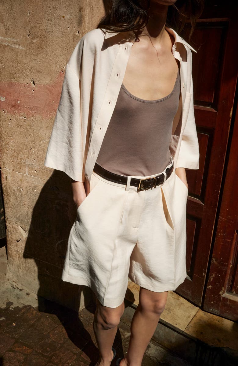 Straight Fit Bermuda Shorts