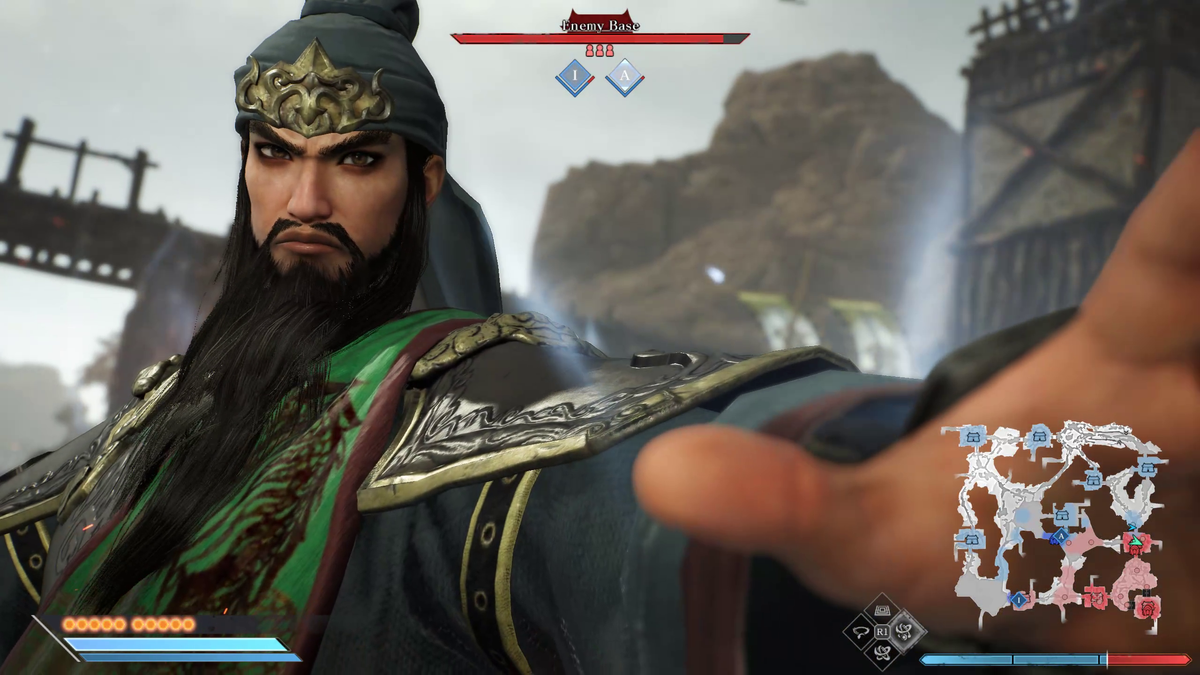 Companion character Guan Yu in Dynasty Warriors Origins enters rage mode