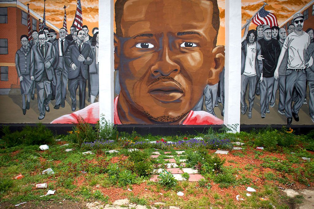 Mural depicting Freddie Gray.