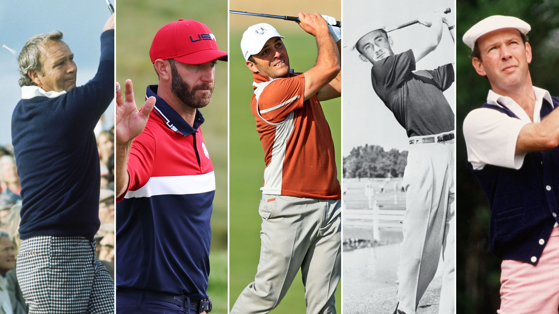 The five players to have won all five matches they have played at a Ryder Cup