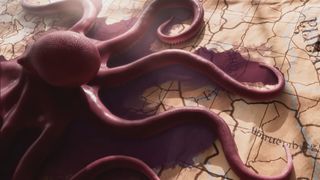 An octopus spreads ink across a map in the trailer for Victoria 3's Sphere of Influence DLC.