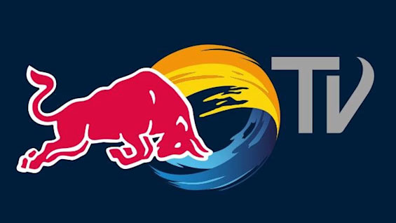 Red Bull TV logo - red bull and a swirl next to 'TV'