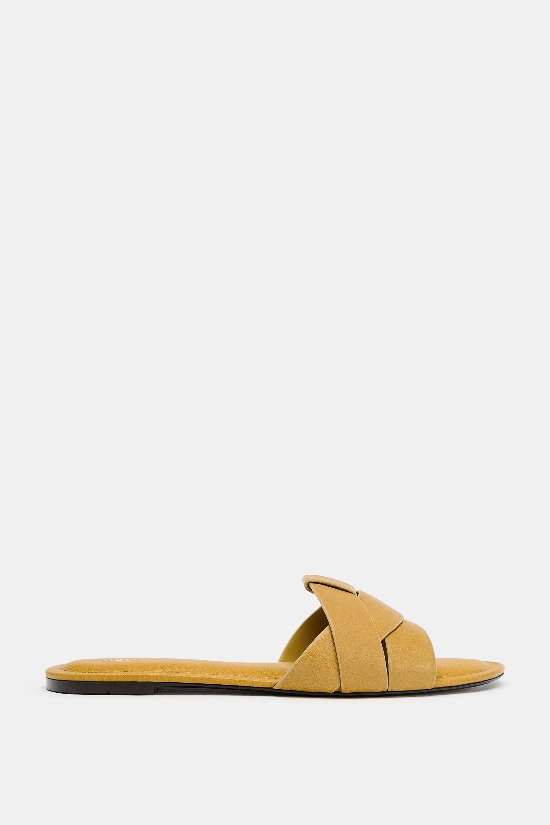 Crossover Flat Leather Sandals