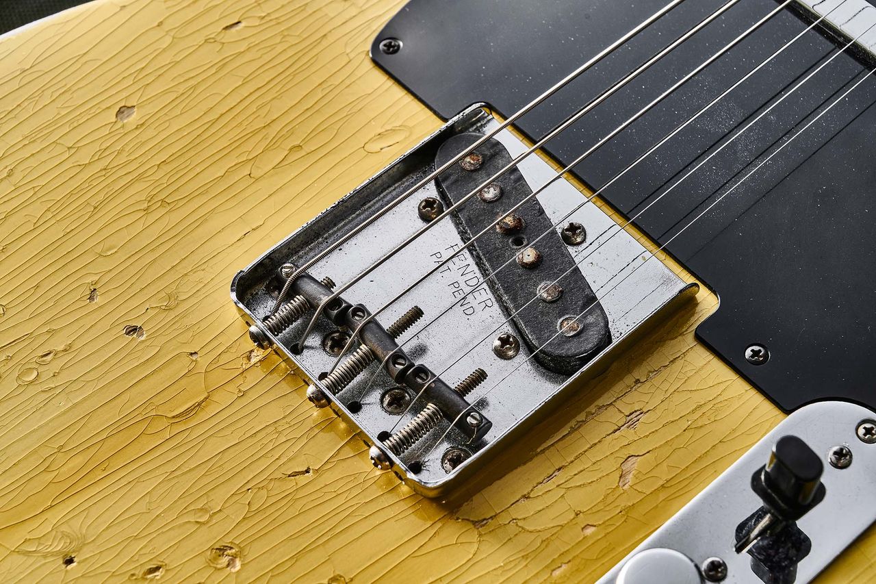 Gary Moore's 1963 Fender Telecaster &ndash; a battle-scarred instrument from the late blues-rock icon's collection which was recently auctioned by Bonham's.