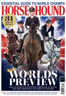 Cover of Horse and Hound featuring and GB flag design and three horses and riders