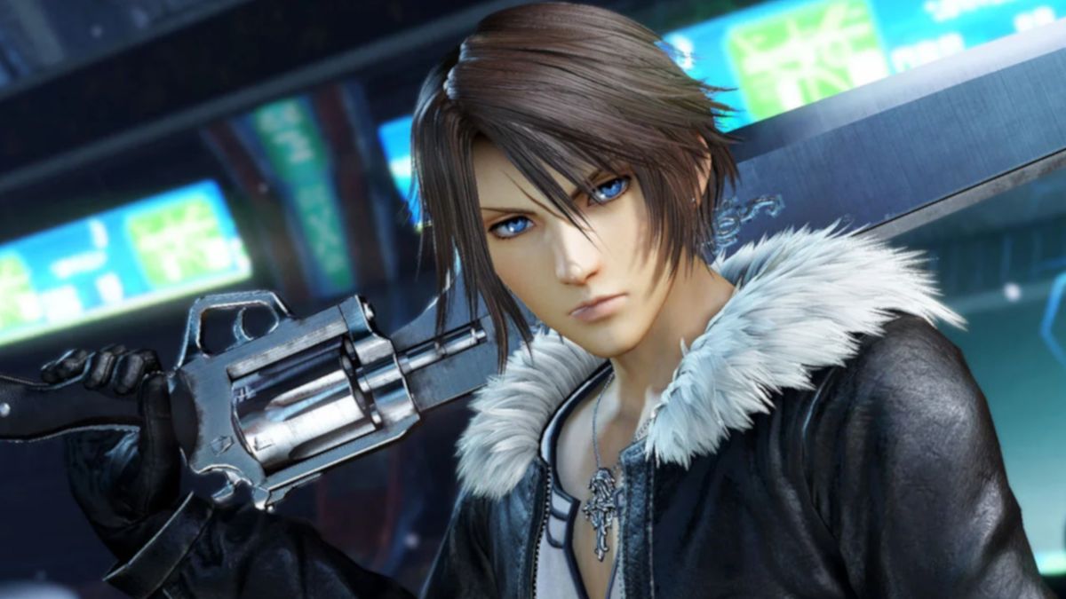 Best classic PC games: a screenshot of a man holding a gun during Final Fantasy 8.