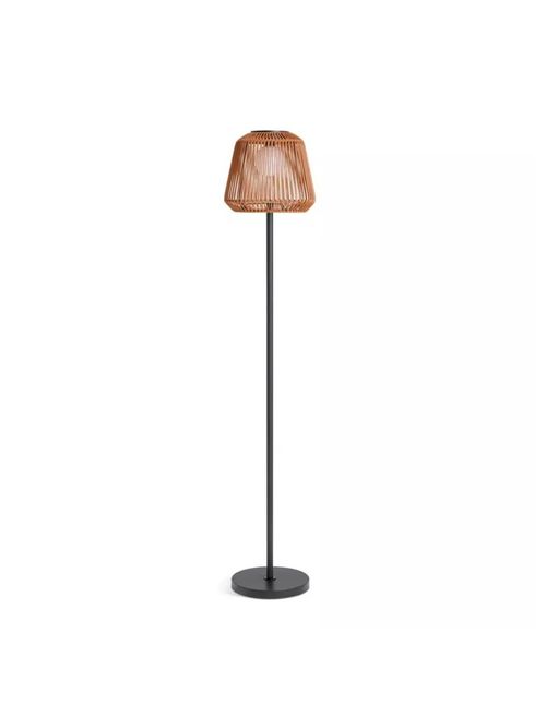 Solar Rattan Floor Lamp